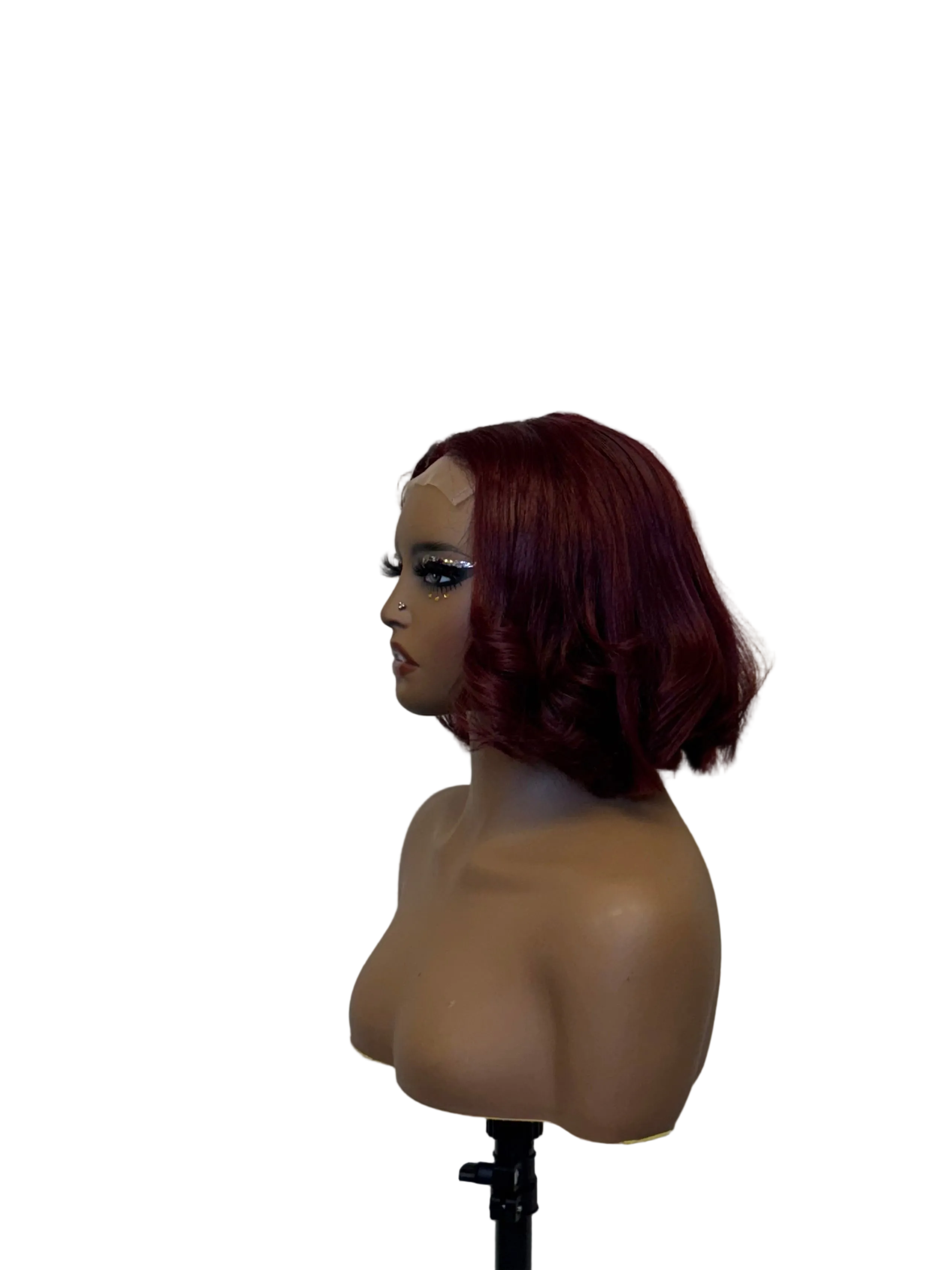 The “Catherine “ Maison Classic 4×4 Bob – 210% Density | 6–10” | 13A Premium Hair |Burgundy